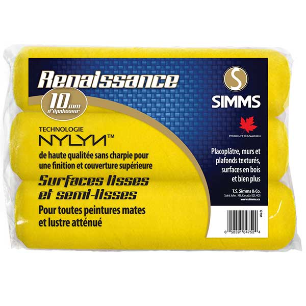 Simms Renaissance 10mm Micrifiber Roller Refill- 3 Pack