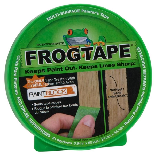 FrogTape Ruban-cache de peintre pour surfaces délicates de marque, Jaune,  48mm x 55m (1,88
